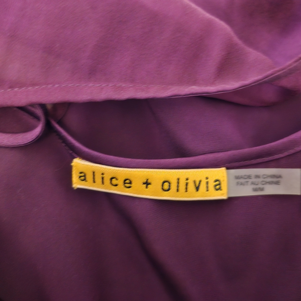 Alice + Olivia Silk Ruffle Vintage Y2K Cocktail Dress - Picture 5 of 5